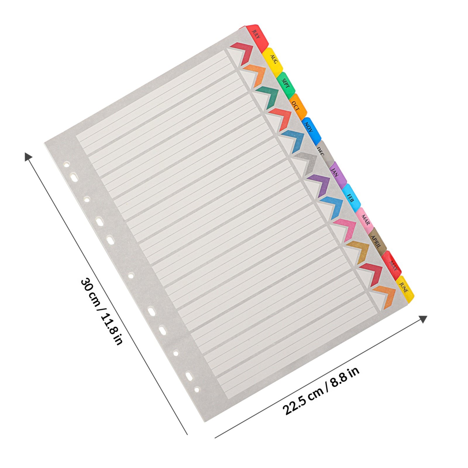 12 hojas de separadores de car - Tab Divider A4 reseña y precio