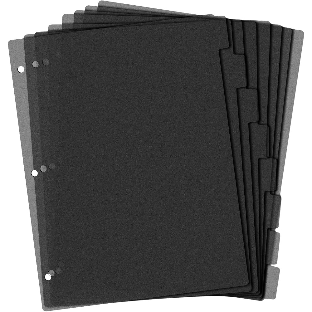 8 separadores de plástico negr - Tab Divider A4 reseña y precio