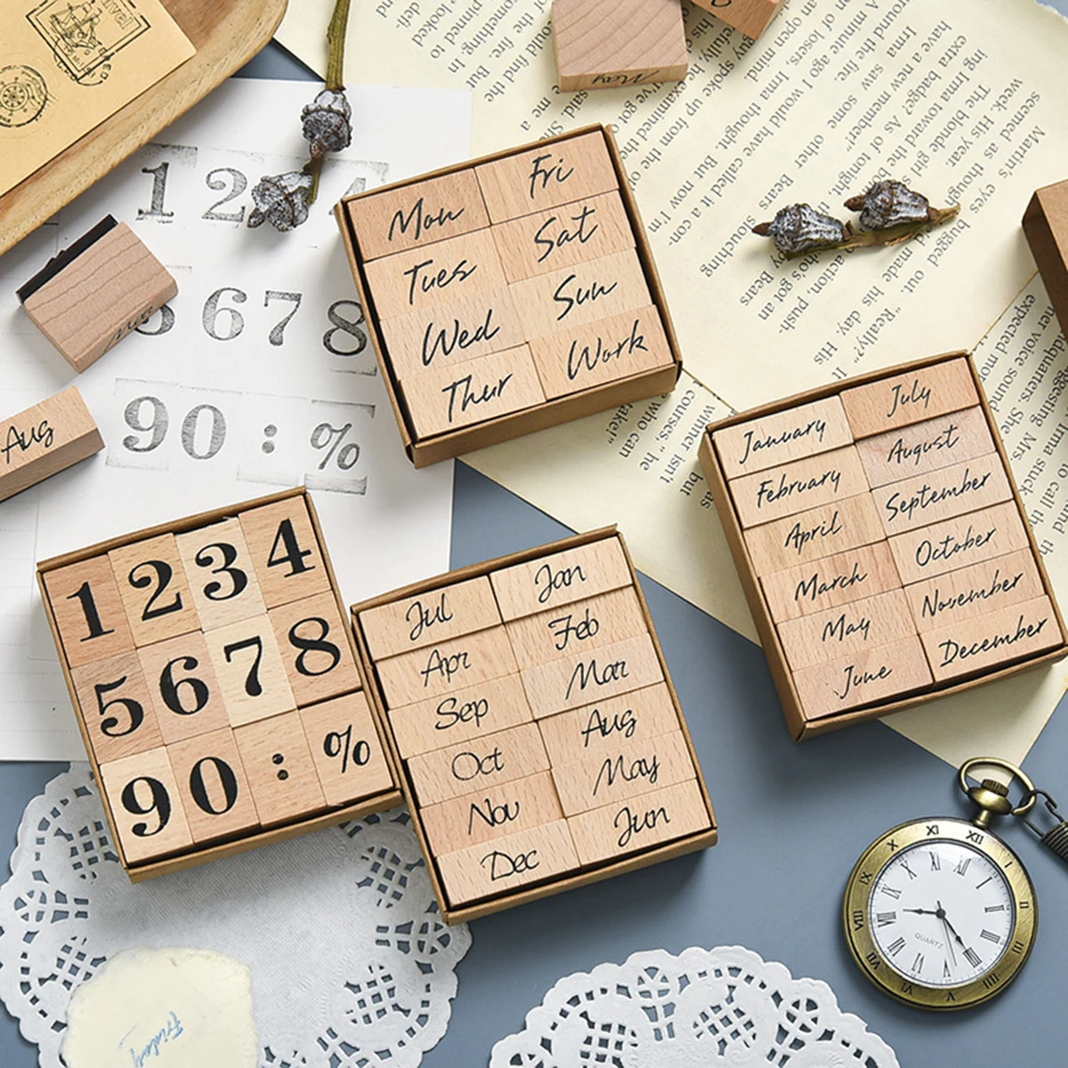 Sello de Fecha de Madera y Gom - Rubber Date Stamp reseña y precio